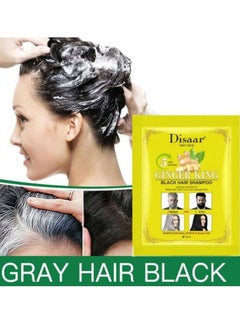 Disaar Ginger Black Hair Shampoo Natural Fast Hair Dye Only 5 Minutes Plant Essence Shampoo Hair Color Dye Cover for Gray Hair 25ml*10 PCS  - Image 3
