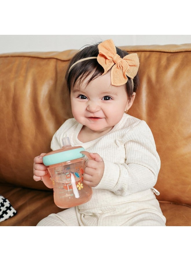 ذا فيرست ييرز كوب الشرب للأطفال الصغار من ذا فيرست ييرز - مزود بفوهة ناعمة - كوب تدريب للأطفال من عمر 6 أشهر فما فوق - بمقابض وغطاء مانع للتسرب - 7 أونصة - طبعة زهور الدعسوقة - قطعتان - Image 3