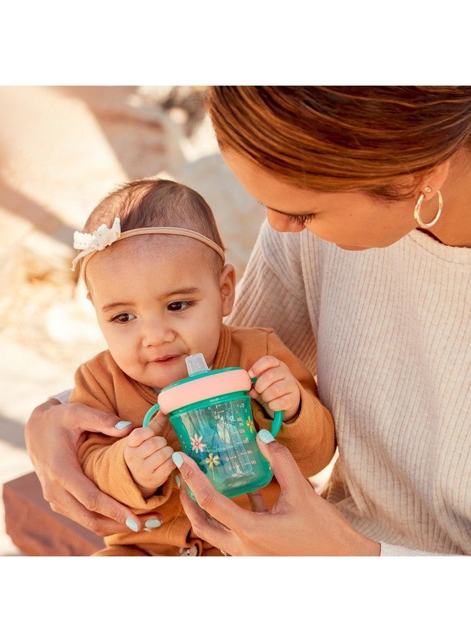 ذا فيرست ييرز كوب الشرب للأطفال الصغار من ذا فيرست ييرز - مزود بفوهة ناعمة - كوب تدريب للأطفال من عمر 6 أشهر فما فوق - بمقابض وغطاء مانع للتسرب - 7 أونصة - طبعة زهور الدعسوقة - قطعتان - Image 4