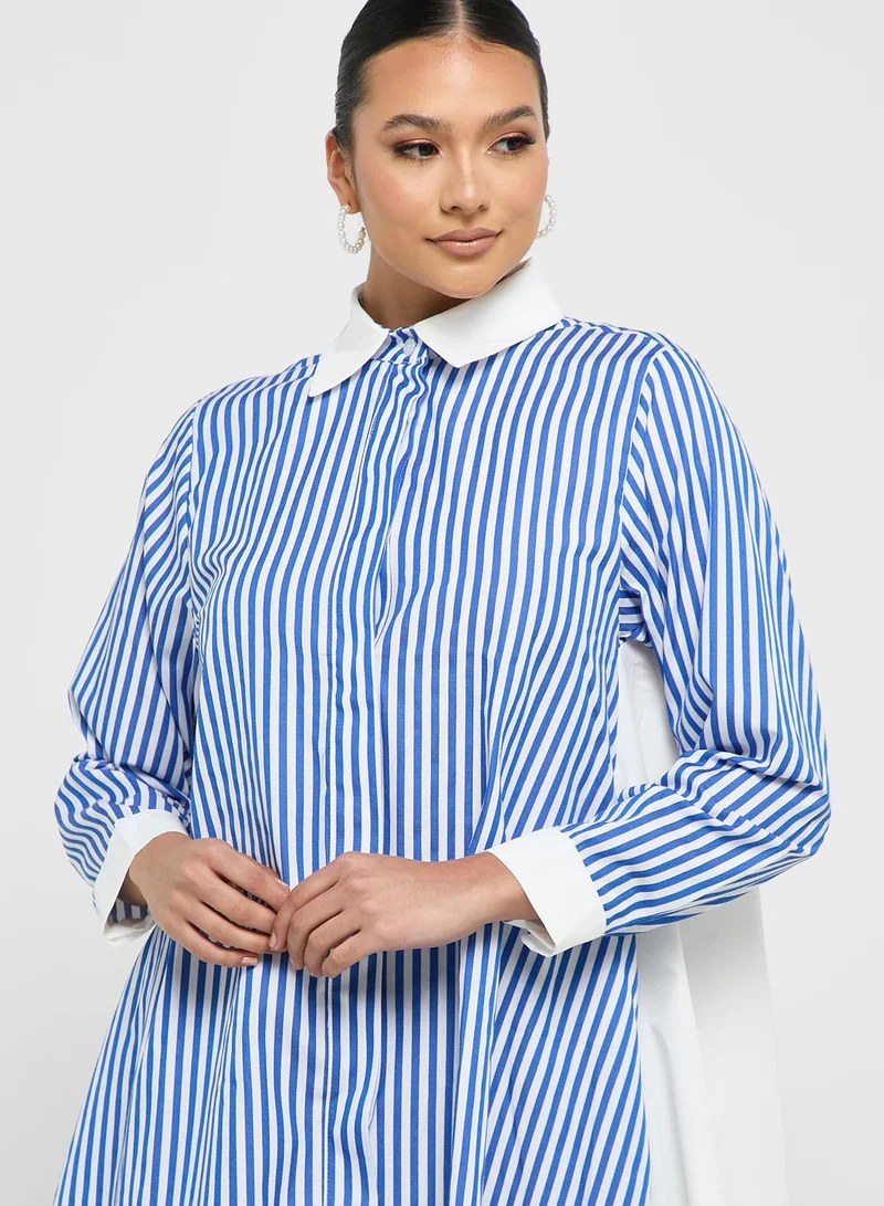 Desert Cove Stripe Button Down Shirt Dress