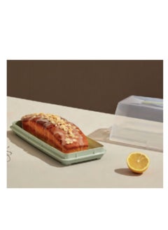 Dunya Plastik Plastic Cake Plate with Cover White 370x175x140 mm  - Image 2