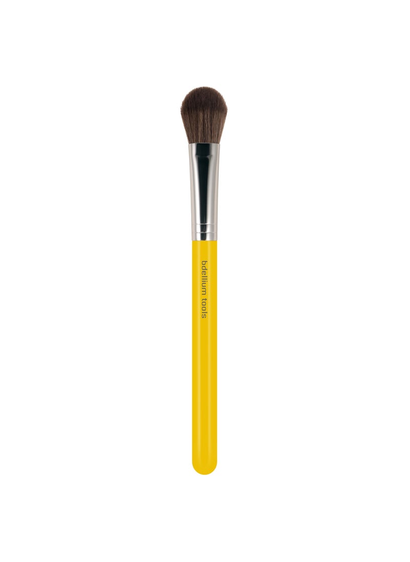 Bdellium Tools - Bdellium Tools Professional Makeup Brush - Studio Series 940 Face Blending - With Mix of Soft Synthetic & Natural Fibers, For Facial Sculpting (Yellow, 1pc) - Image 1
