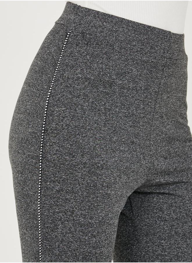 Styli - Side Seam Strip Crop Length Leggings - Image 1