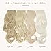 SARLA Invisible Wire Hair Extensions with 3 Clips Synthetic Wavy Curly Hairpiece Adjustable Transparent Headband for Women 16 Inch Beach Blonde - Image 3