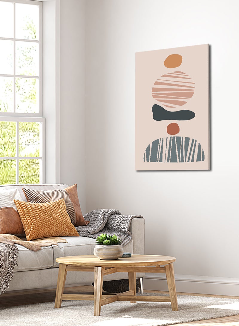 لوحة كانفاس على إطار خشبي بتصميم فن تجريدي - Image 2