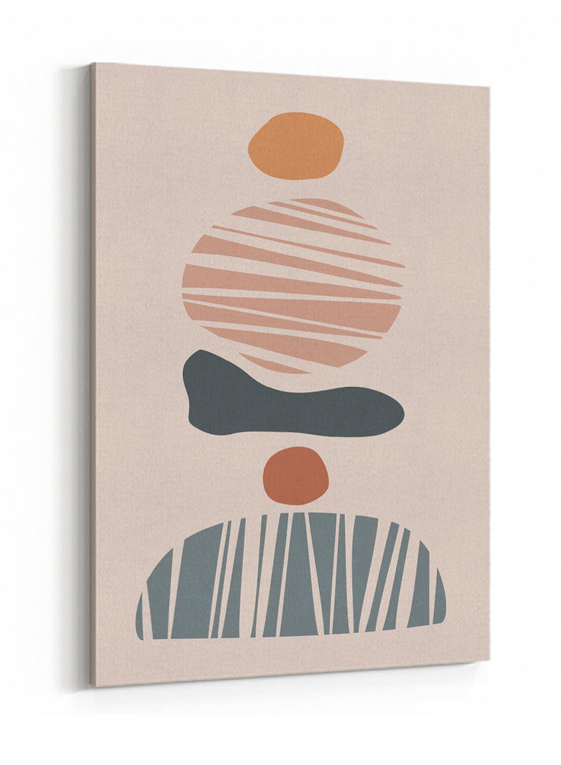 لوحة كانفاس على إطار خشبي بتصميم فن تجريدي - Image 4