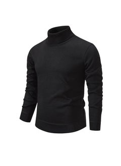 Men Winter Thick Knot Solid Color Long Sleeve Sweater