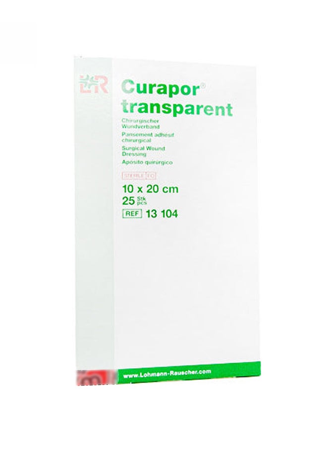 LOHMANN RAUSCHER ضمادة الجروح الشفافة Lr Curapor مقاس 10×20 سم 13104 