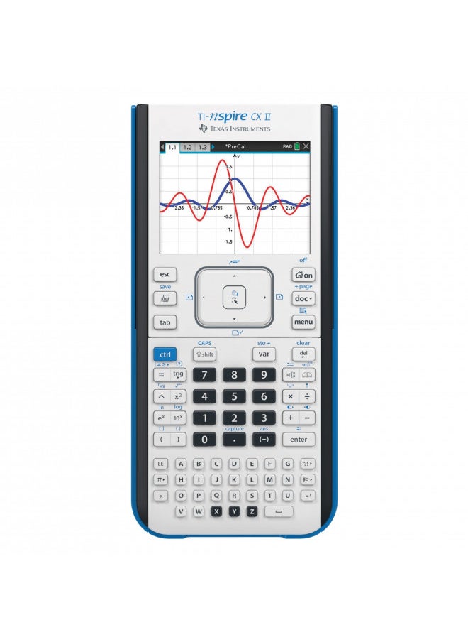 TEXAS INSTRUMENTS Texas Instruments TI-Nspire CX II Color Graphing Calculator with Student Software (PC/Mac) White 3.54 x 7.48  - Image 1