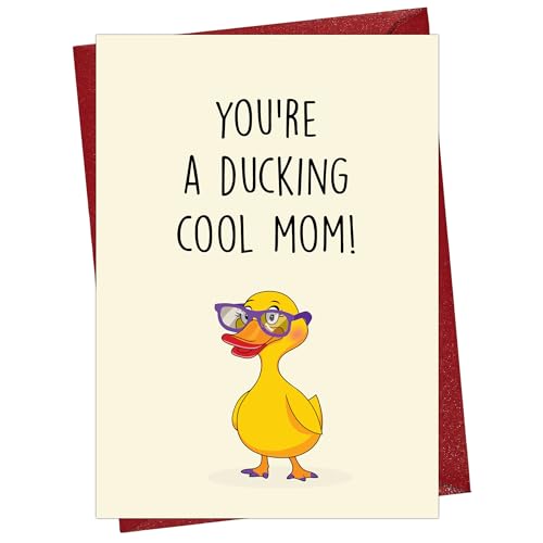 Cheerin Funny Birthday Mom Card – Sweet Thank You Card for Mom – Heartfelt Gift from Son or Daughter – For Celebrating Moms, Stepmoms, and Mommies - Image 1