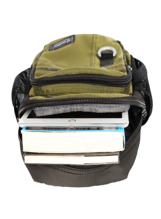 Vanlison Crossbody Sling Bag Backpack for Men & Women Army Green - Image 5