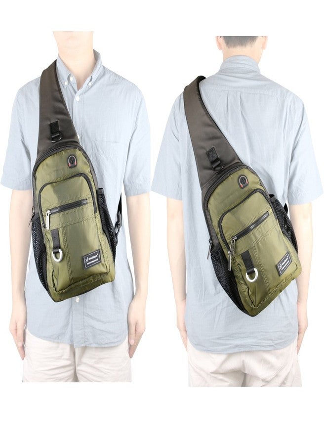 Vanlison Crossbody Sling Bag Backpack for Men & Women Army Green - Image 3