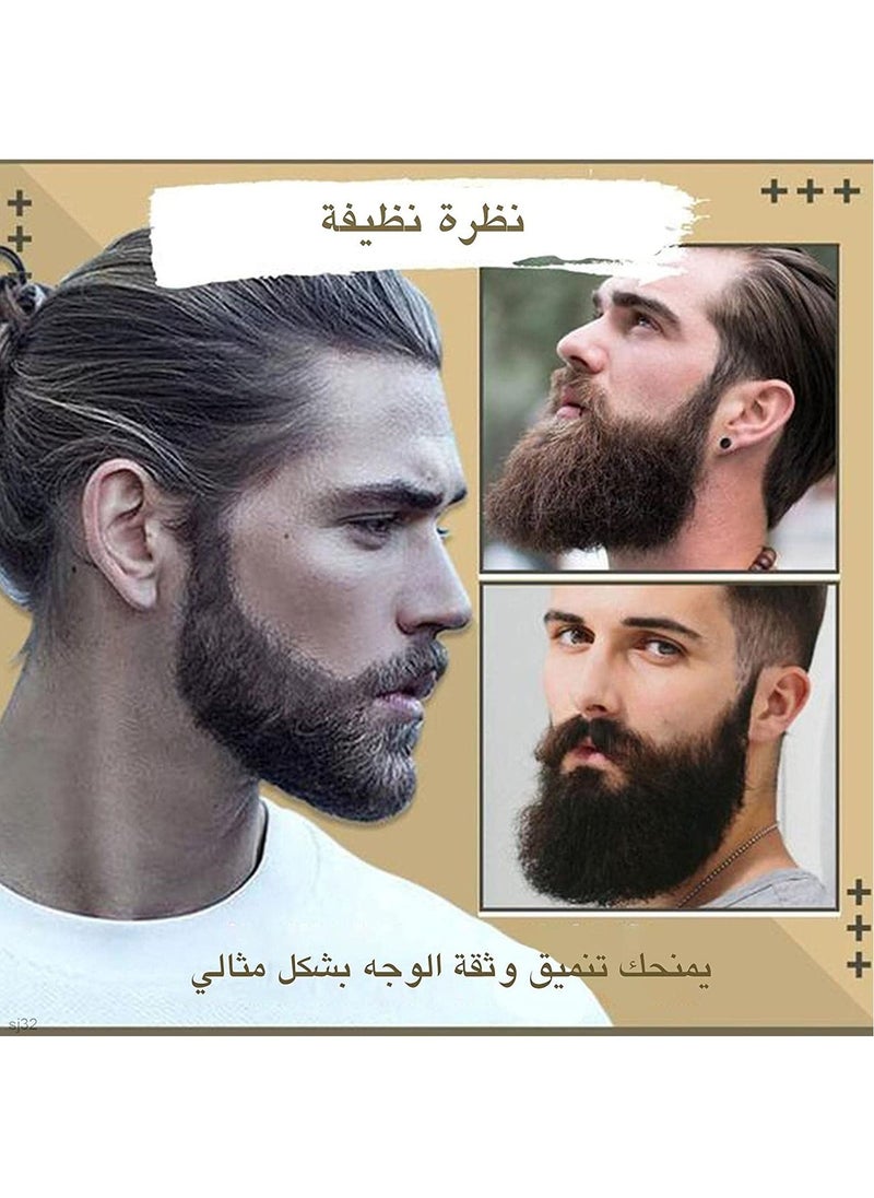 Generic Four forked mustache pen waterproof sweat resistant non dizzy and dyed beard brush set  - Image 3
