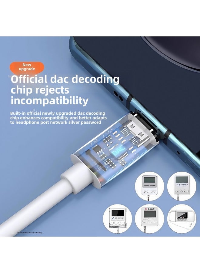 Suitable For Huawei Apple 3.5 Audio Adapter Samsung Typec Headset Adapter U Shield Online Banking Adapter-Color:Type-c Digital Chip  - Image 2