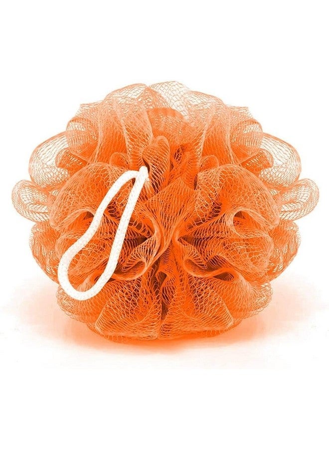 Mesh Bath Loofah Sponge, Orange, Large Size - Image 1
