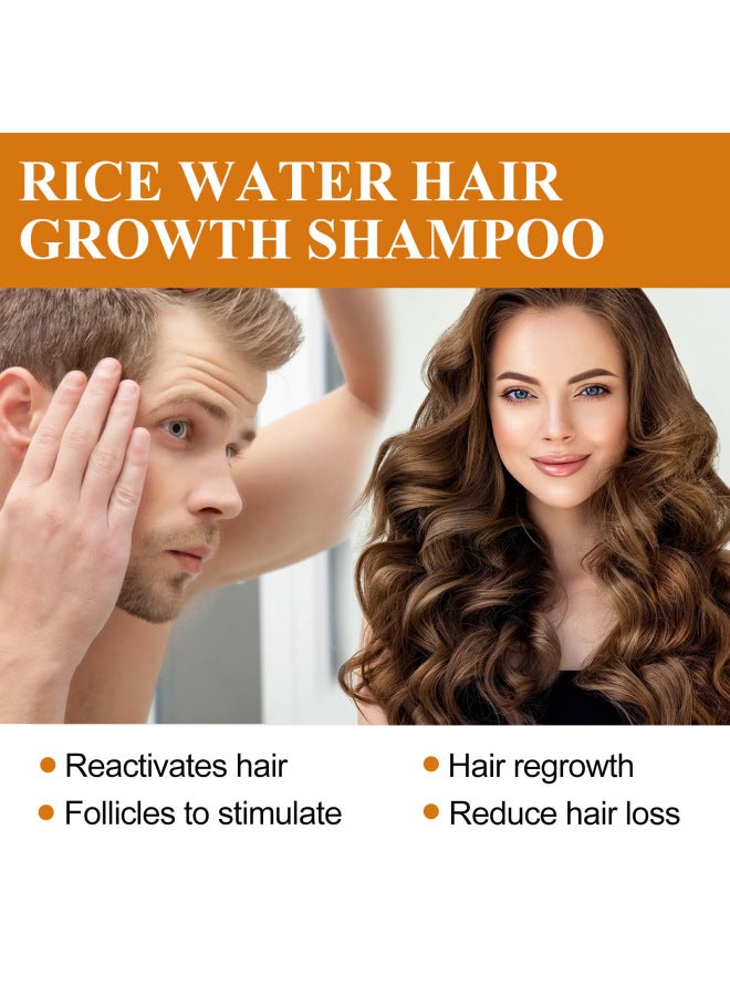 EELHOE Rice Shampoo Deep Cleansing Hair Moisturizing Scalp Care Shampoo - Image 3