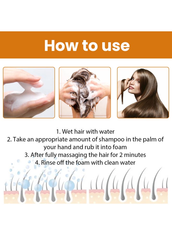 EELHOE Rice Shampoo Deep Cleansing Hair Moisturizing Scalp Care Shampoo - Image 4