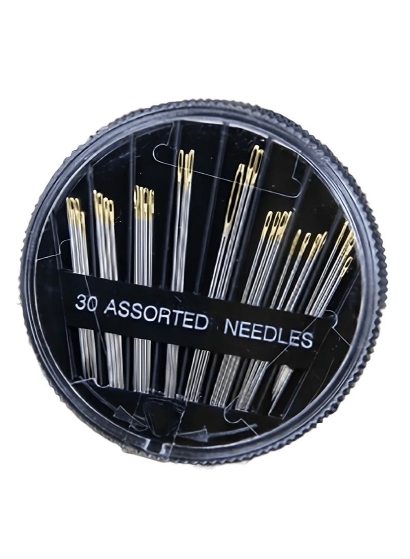 Sewing Needles, Set of 30 Sewing Needles, Sewing Needle, Large Quantity of Sewing Needles, Multi-Purpose Needles, Thread Needles, Large and Small Needles, Embroidery and Fabric Detailing Needles, Large Eye Needles, 30-Piece Set of Various Sizes Needles. - Image 1