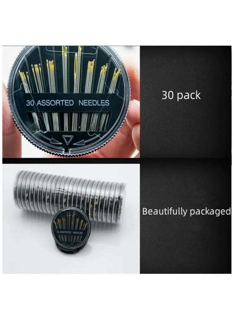 Sewing Needles, Set of 30 Sewing Needles, Sewing Needle, Large Quantity of Sewing Needles, Multi-Purpose Needles, Thread Needles, Large and Small Needles, Embroidery and Fabric Detailing Needles, Large Eye Needles, 30-Piece Set of Various Sizes Needles. - Image 4