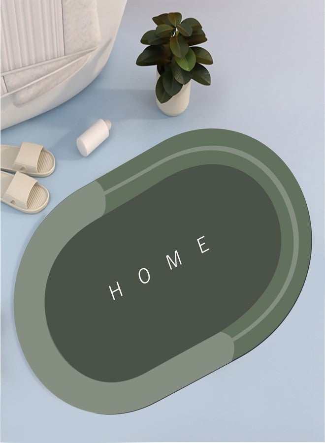 FF Super Absorbent Floor Mat | Quick Drying Bathroom Rug Non-Slip Rubber Backed | Dirt Resistant Mats for Home, Kitchen, Bathroom, Office, Shower, Restroom Size (40x60cm) - Green - Image 1