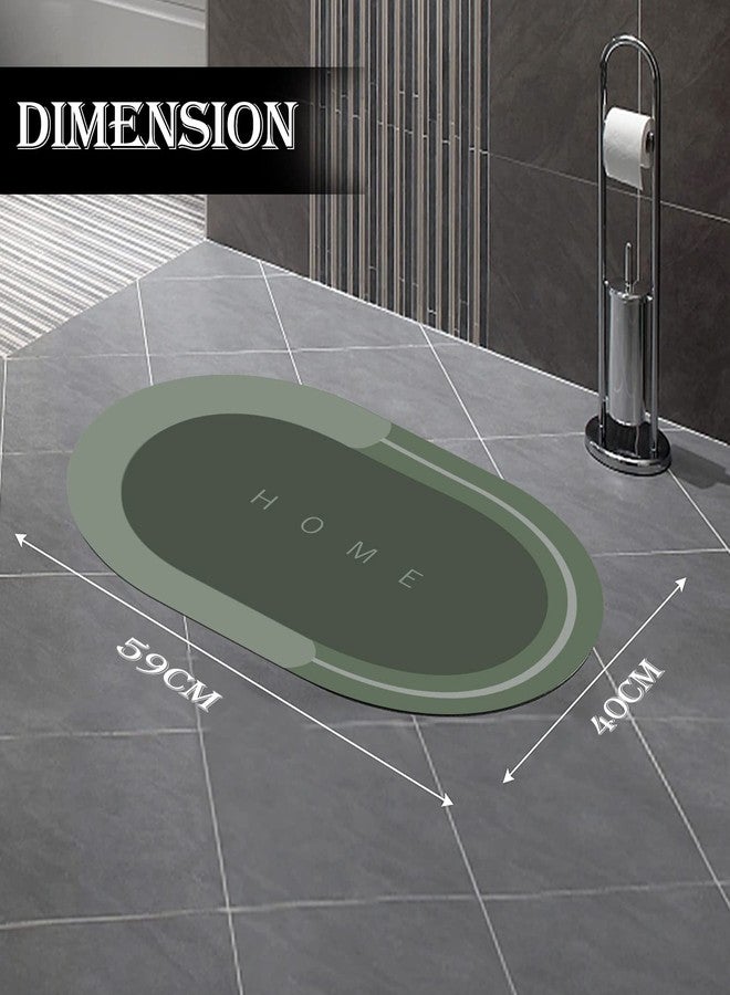 FF Super Absorbent Floor Mat | Quick Drying Bathroom Rug Non-Slip Rubber Backed | Dirt Resistant Mats for Home, Kitchen, Bathroom, Office, Shower, Restroom Size (40x60cm) - Green - Image 4