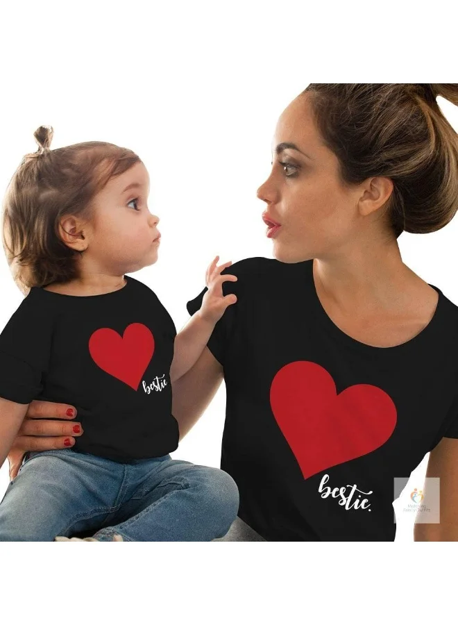 Matching Family Outfits Mother &amp; Daughter Matching Black T-Shirt Set | Cute Family Twinning Outfit for Mom &amp; Daughter | Comfortable Everyday Wear | Perfect Gift for Birthdays, Mother’s Day &amp; Photoshoots