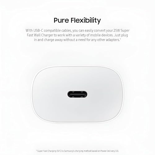 SHOQU Samsung Original 25W C-Type PD Super-Fast Charging Adapter for Samsung Galaxy A57|A55|A16|A36| A56|A06|M07|M17|M36|M35|M16|M06|M07|M17|M05|M56|F36|F06|F05|F56| 25watt USB C Fast Adaptor Charge, White - Image 5