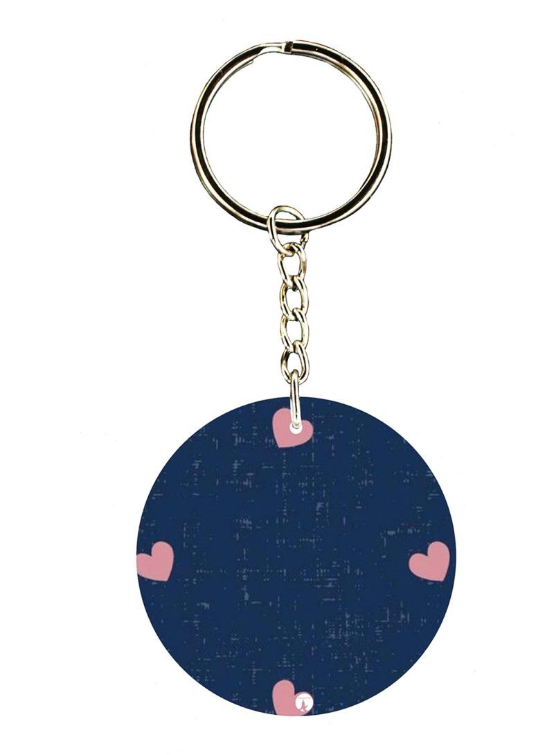 Hearts Double Side Printed Keychain