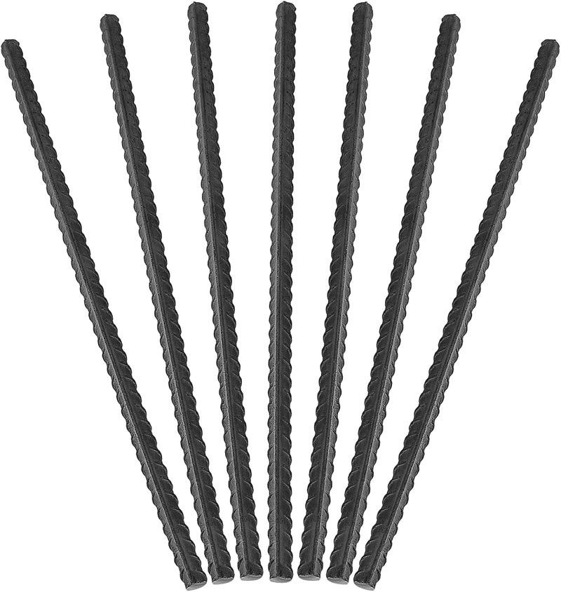 SHEUTSAN 20 PCS 12 Inch Rebar Stakes 38 Thick Heavy Duty Steel Rebar Ground Anchor Stakes Straight Metal Stakes for Camping Tent Concrete Forming Plant Stakes Black - Image 5