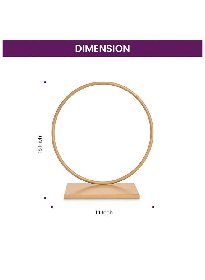 DecorTwist DecorTwist® Small Circular Backdrop Stand Frame for Varalaxmi Pooja Ganesh Chaturthi Laxmi Pooja Diwali Festival Decoration Home Decor Photo Backdrop Support for Wedding Baby Shower Decorative Item  - Image 2