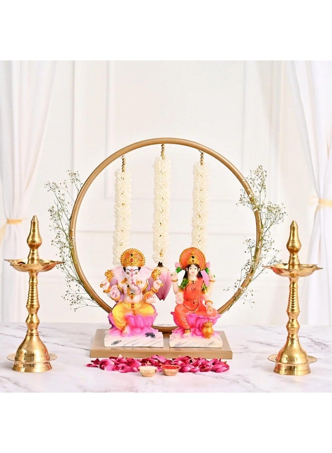 DecorTwist DecorTwist® Small Circular Backdrop Stand Frame for Varalaxmi Pooja Ganesh Chaturthi Laxmi Pooja Diwali Festival Decoration Home Decor Photo Backdrop Support for Wedding Baby Shower Decorative Item  - Image 1