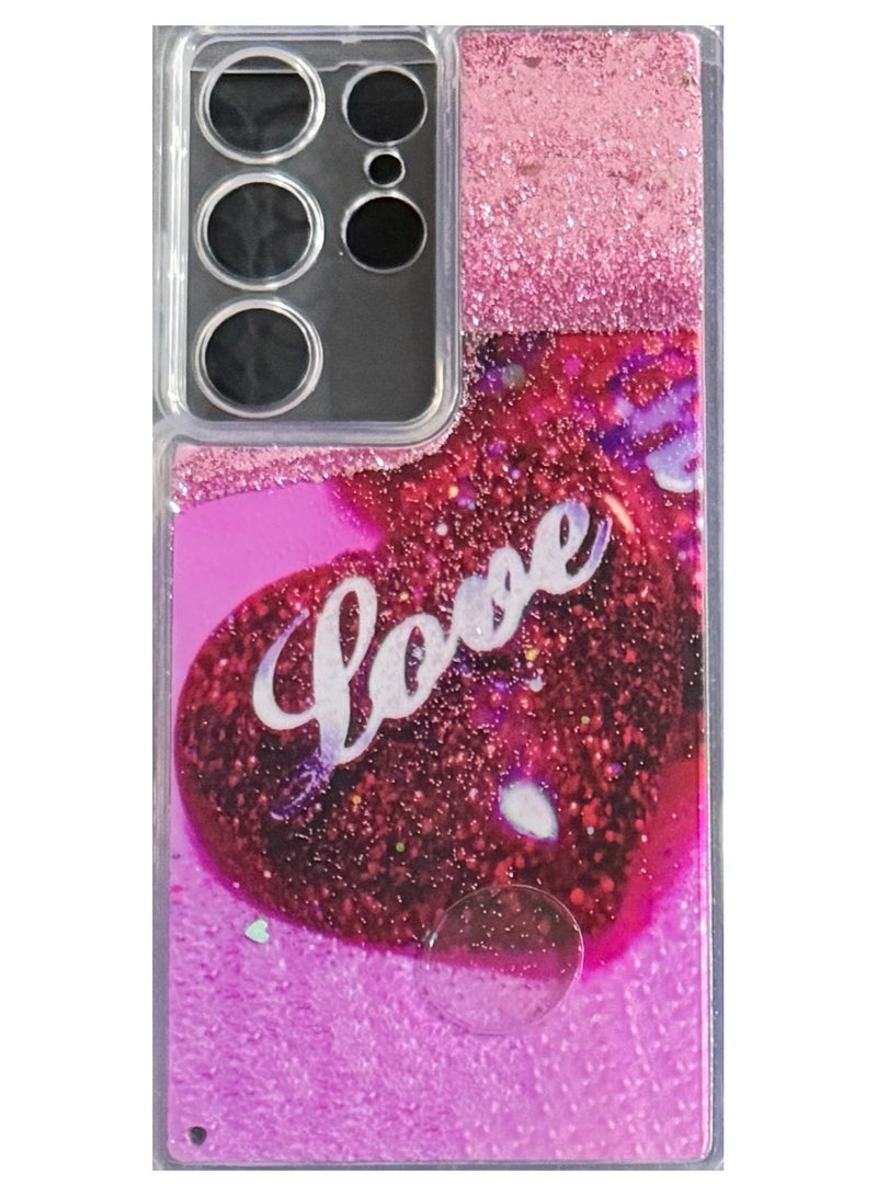 Unique Case for Samsung Galaxy S23 Ultra Glitter Case, Liquid Sparkle Quicksand Clear Transparent Sequin Girls Slim TPU Bumper Silicone Shockproof Cover for Samsung S23 Ultra