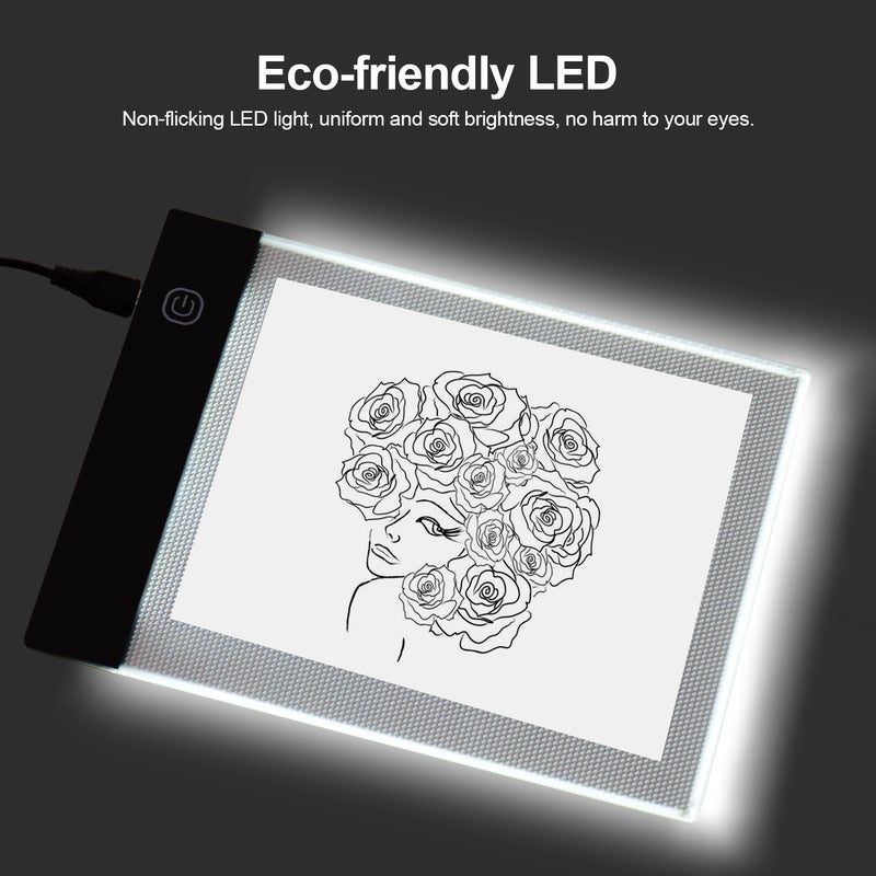 حزمة كتاب قابل للطي المحمول مع لوحة ضوئية LED بألواح لوحيّة مع تحكم في سطوع 3 مستويات و 300 ورقة من أوراق الكتاب القابل للطي مع براغي لربطها لرسم وتتبع الخطوط - Image 2