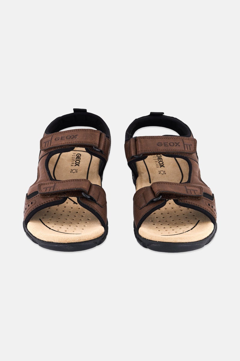 GEOX Men U S,Strada A Velcro Closure Sandal, Brown - Image 3