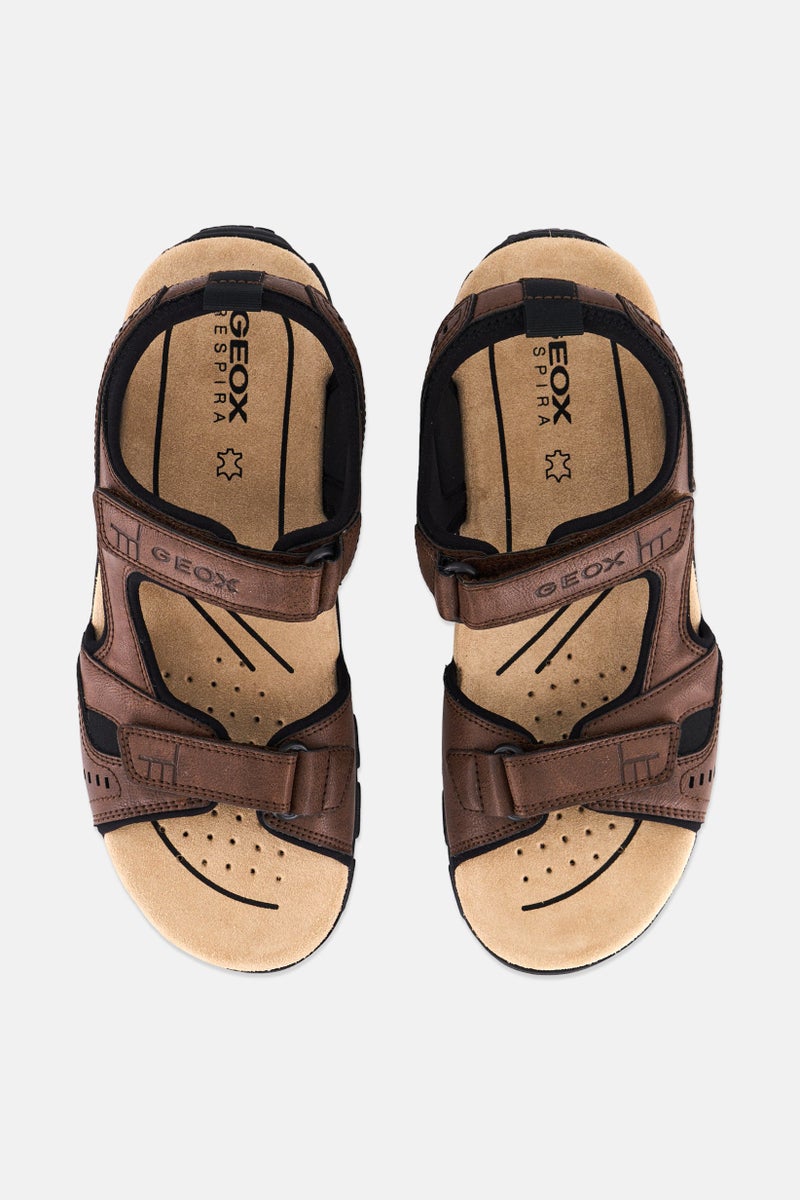 GEOX Men U S,Strada A Velcro Closure Sandal, Brown - Image 2