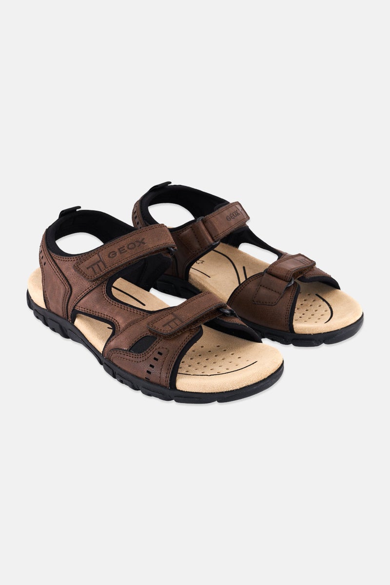 GEOX Men U S,Strada A Velcro Closure Sandal, Brown - Image 1