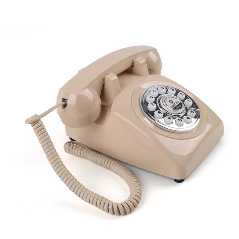 Audio Message Book Voice Record Vintage Telephone Recorder with Wireless BT Function Wedding Phone Customized with Voicemail Best Wishes Suitable for Bridal Shower Birthday Party Baby Shower Anniversary Engagement - Retro Off-white - Image 5