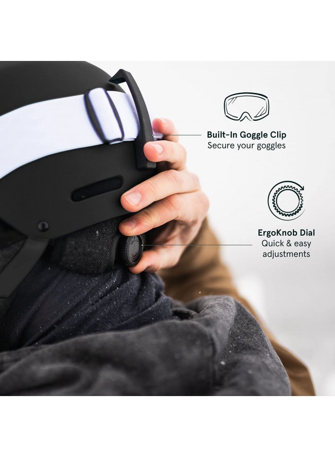 Retrospec Retrospec Comstock Ski & Snowboard Helmet for Adults - Durable ABS Shell, Protective EPS Foam & 10 Cooling Vents - Adjustable Fit for Men & Women - Matte Black, Medium  - Image 3