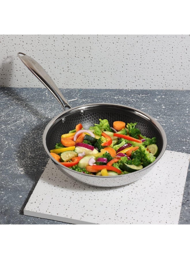 Baker's Secret مقلاة باكرز سيكريت 28 سم ثلاثية الطبقات غير لاصقة - أدوات طهي ثقيلة لتحمير، وتقليب، والطهي اليومي - Image 5