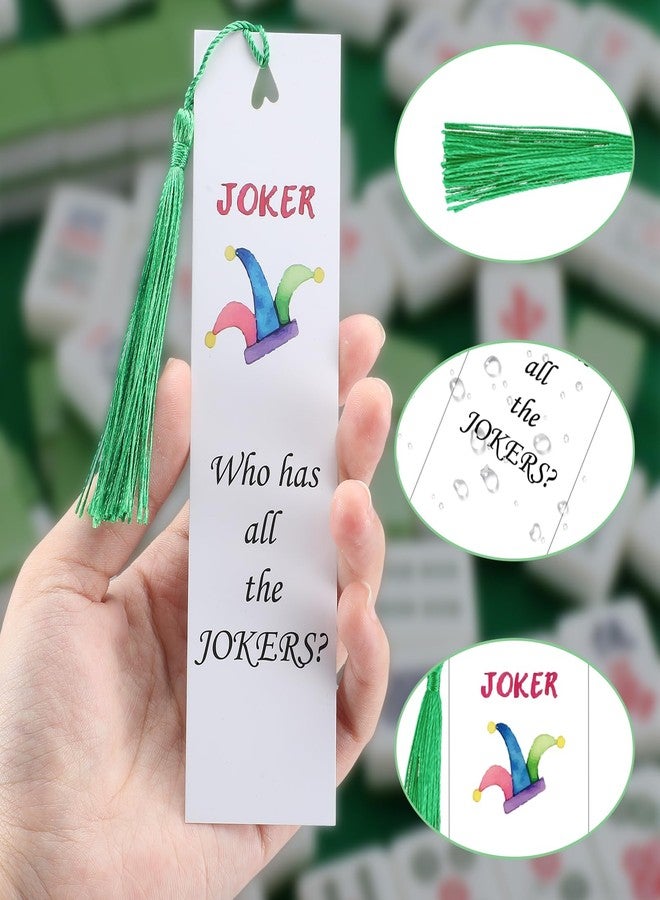 Resurhang 24 Pcs Mahjong Bookmark Set with Tassels Double Sided Vintage Mahjong Style Art Page Markers Lovers Gift for Readers Book Lovers - Image 3