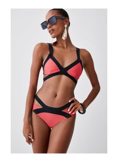 Bandage Colour Block Bikini Bottoms