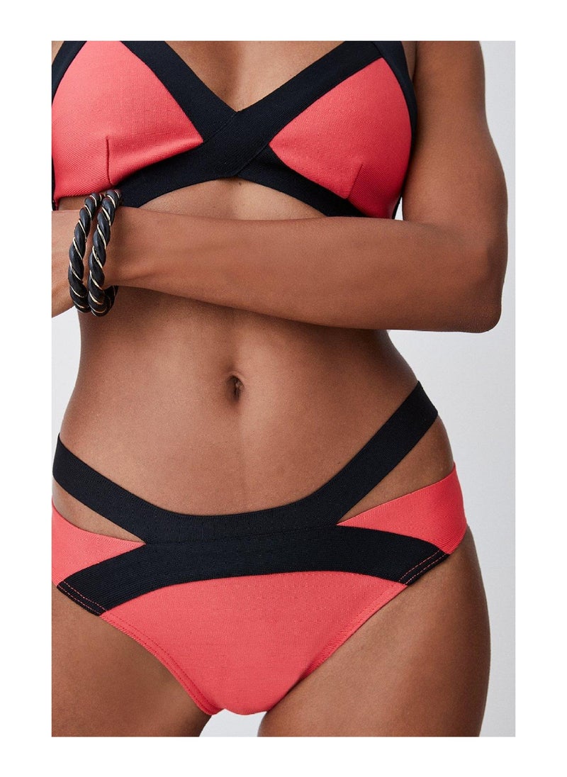 Karen Millen - Bandage Colour Block Bikini Bottoms - Image 1