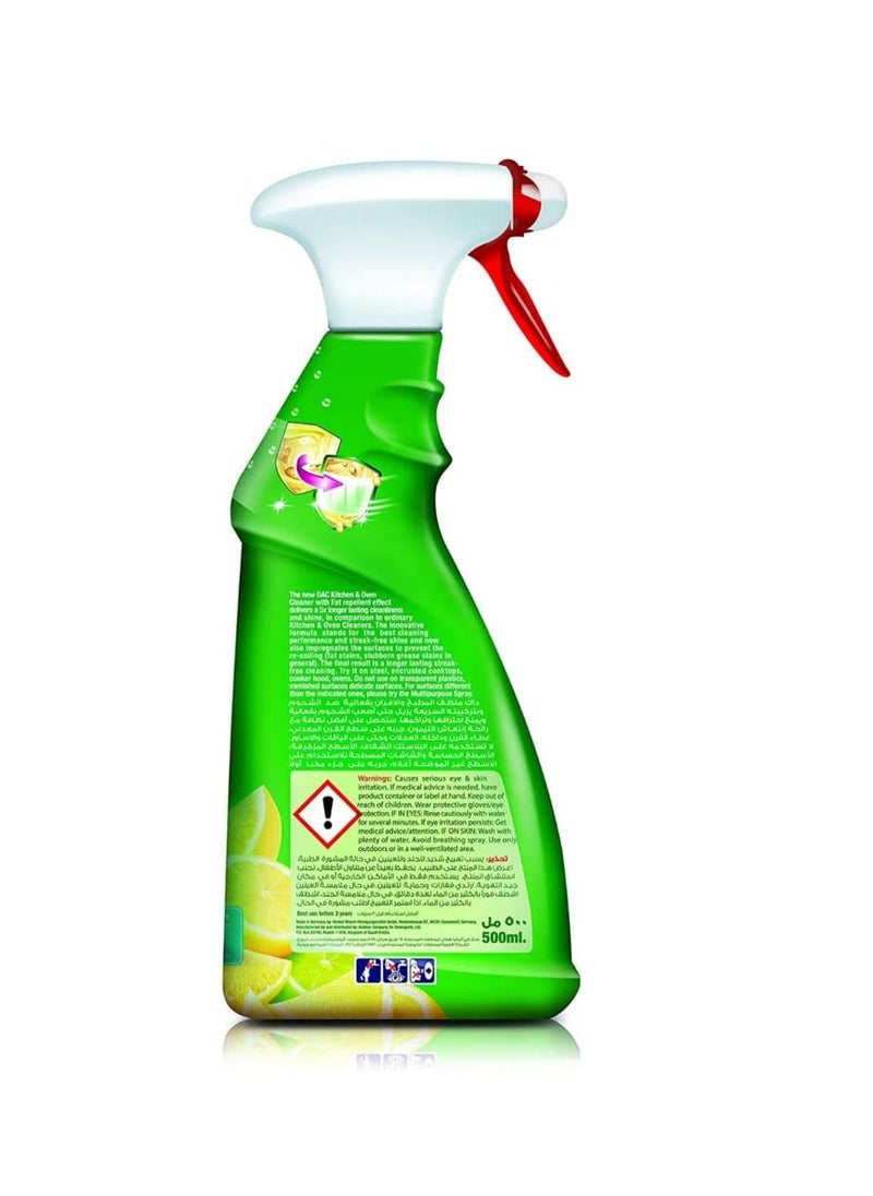 Dac - Dac Kitchen Cleaner Trigger Spray - Lemon And Lime (500 ml), Kitchen Cleaner For Germs And Bacteria Removal, Fat Repel Technology And Long-Lasting Cleanliness - Image 1