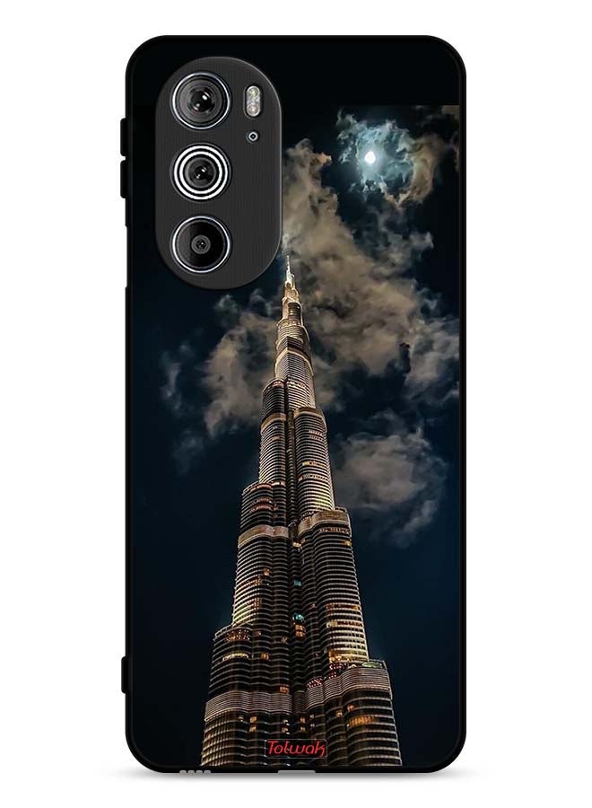 Tolwak Motorola Edge 30 Pro Protective Case Cover Burj Khalifa In Night - Image 1
