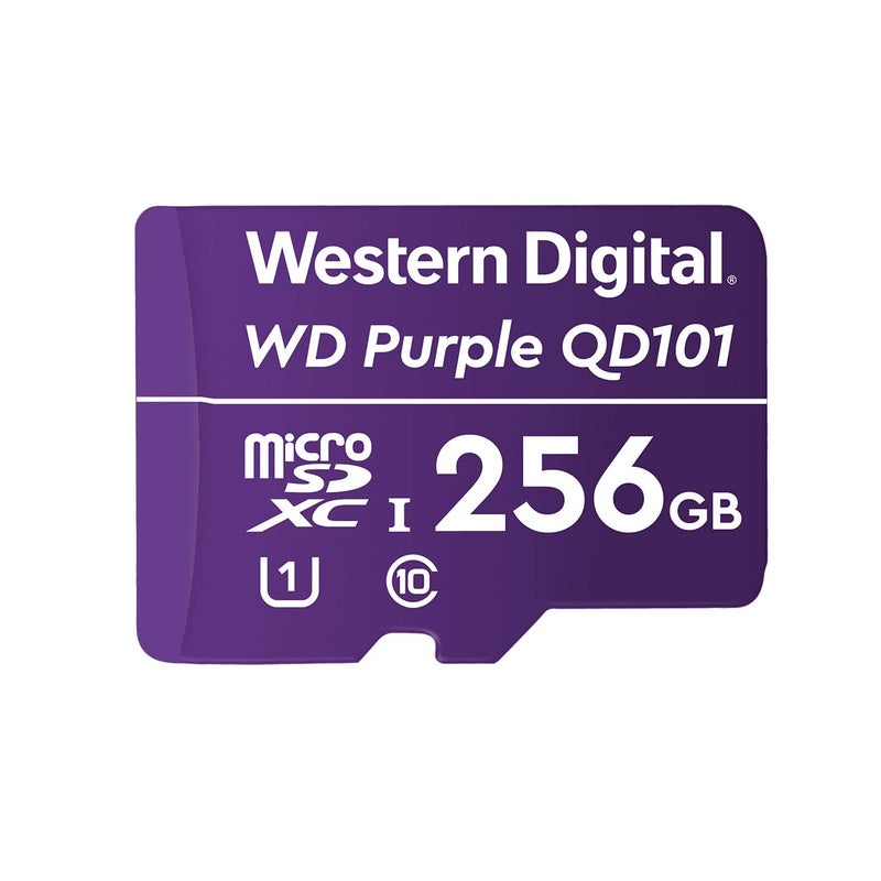 Western Digital WD Purple 256GB Surveillance and Security Camera Memory Card for CCTV & WiFi Cameras (WDD256G1P0C) - Image 1
