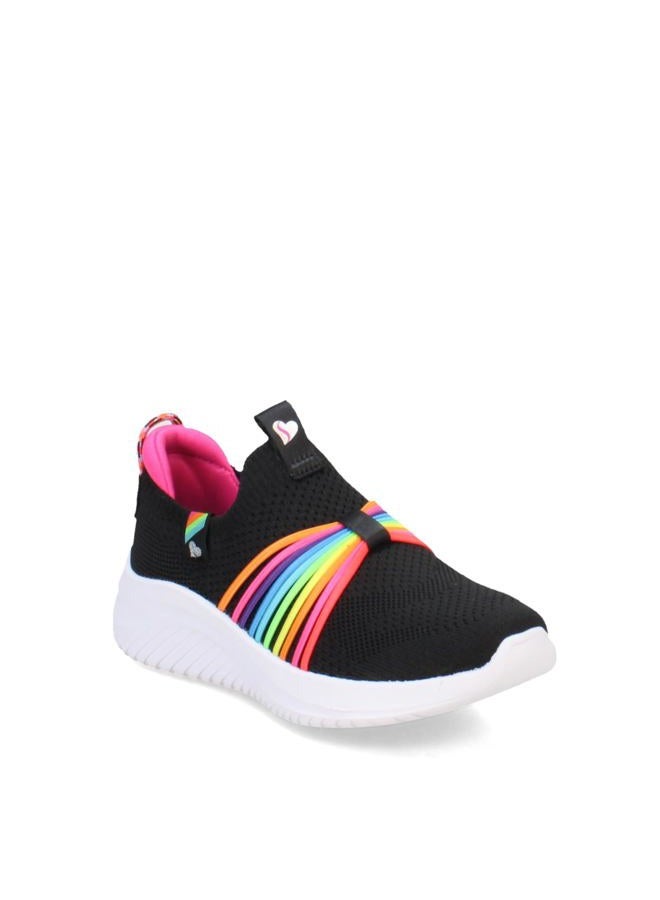 SKECHERS حذاء رياضي للبنات من كيدز جيرلز الترا فليكس 3.0 - بقع رائعة، أسود/متعدد، 3 أطفال صغار - Image 2