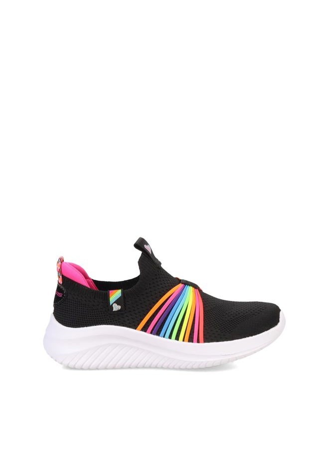 SKECHERS حذاء رياضي للبنات من كيدز جيرلز الترا فليكس 3.0 - بقع رائعة، أسود/متعدد، 3 أطفال صغار - Image 3