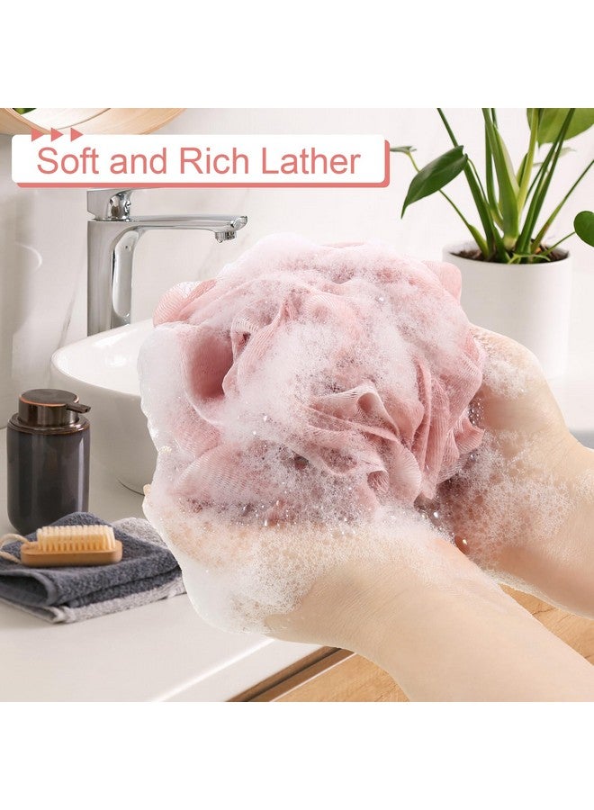 GoWorth Loofah Sponge Pack Of 4, Deep Cleansing Body Scrubber For Shower, Exfoliating Bath Sponge With Handle For Women And Men (001, 50G) - Image 4