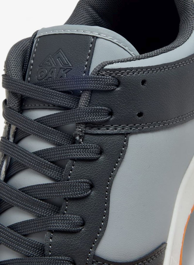 Oaklan by Shoexpress Men Logo Lace-Up Sneakers - Image 4