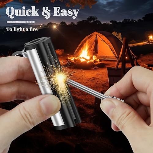 Lafagiet Pack of 5 Permanent Match Lighter, Wateproof, Keychain Matches Lighters for Candle, Survival, Camping Kit (No Fuel Included) - Image 2